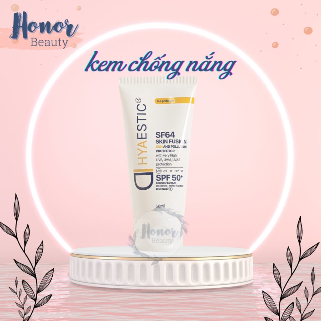 (chính hãng) Kem chống nắng bảo vệ tối đa Hyaestic Skin Fusion SF64 Sun And Pollution Protector SPF50+