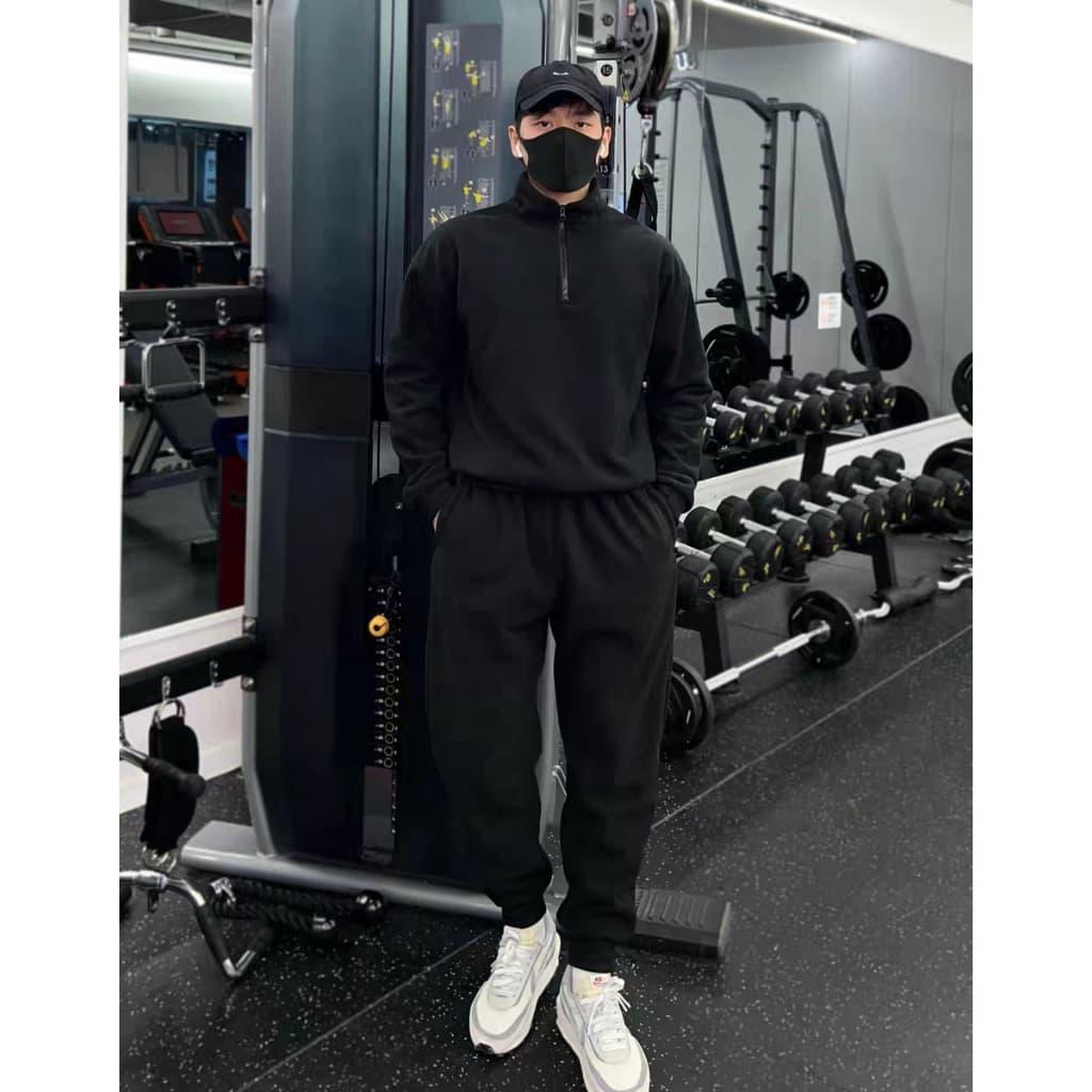 Bộ Quần Áo Thể Thao Cổ Trụ Khóa Kéo Nỉ Mịn 2ZA Cao Cấp, Phong Cách Trơn Basic Hot Trend Mùa Đông 2025