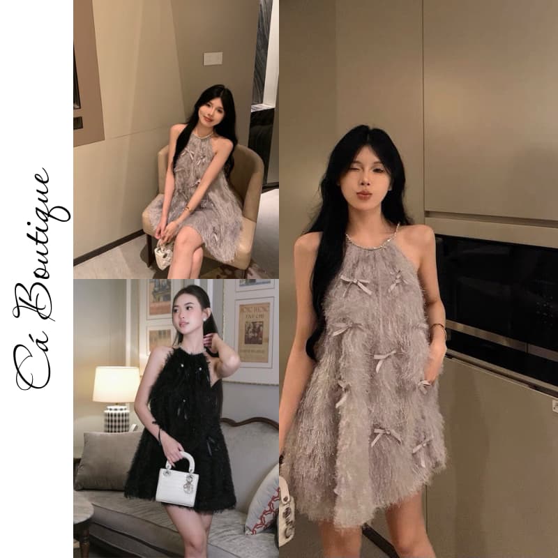 (HÀNG SẴN )Váy Nữ Tiểu Thư Cá Store, Váy Yếm Nữ Hai Dây