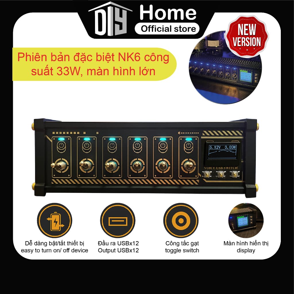 Công Tắc Tổng Cyberpunk cấp nguồn cho thiết bị -Bộ Chia Nguồn cổng hub usb mở rộng