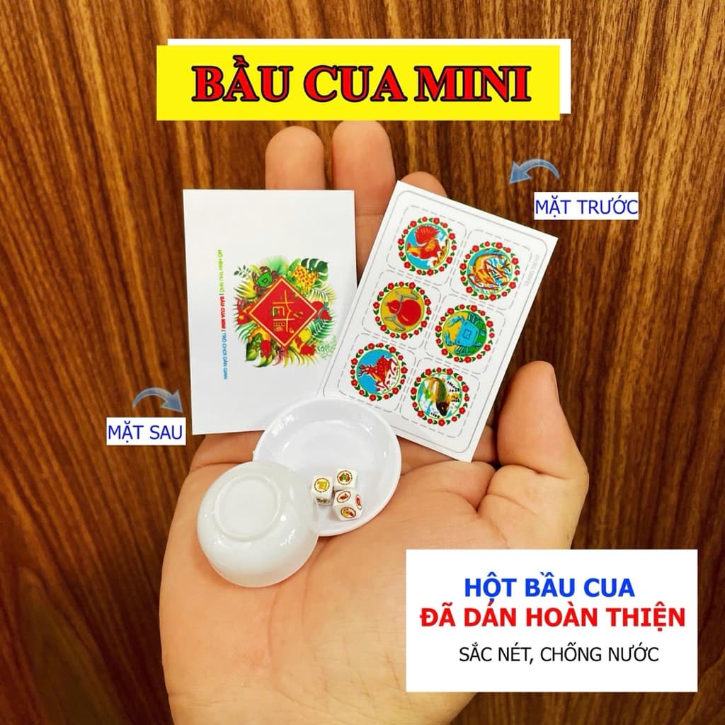 Đồ chơi thu nhỏ bầu cua mini trang trí nhà búp bê