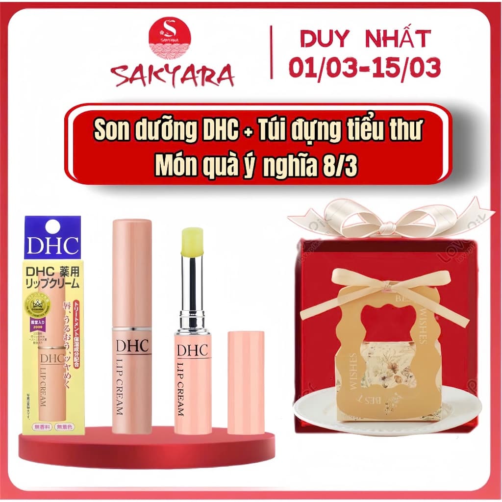 Son dưỡng môi DHC Lip Cream  Nhật Bản son dưỡng chống khô môi làm hông môi giúp đôi môi mềm mại giảm thâm
