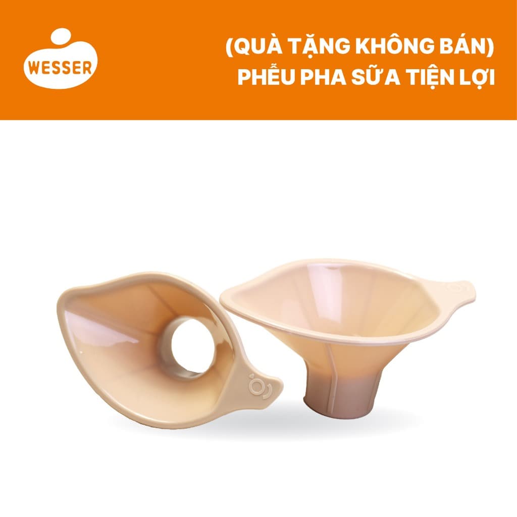 (QUÀ TẶNG KHÔNG BÁN) Phễu rót sữa màu kem