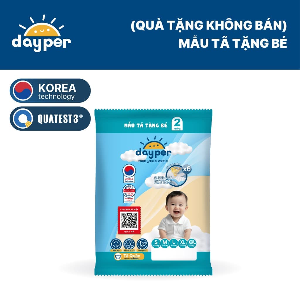 (QUÀ TẶNG KHÔNG BÁN) Mẫu Tã Dayper Cho Bé